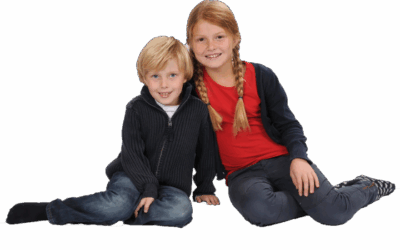 Een schoolfoto broer en zus als blijvende herinnering samen